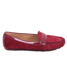 Burgundy loafers til kvinder FM2958-3 Vin rød