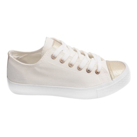 Hvide kvinders sneakers TL13 gul