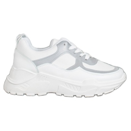 SHELOVET Stilfulde sneakers hvid grå