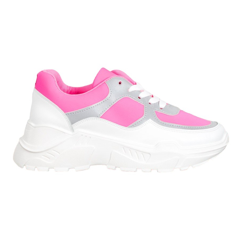 SHELOVET Stilfulde sneakers hvid lyserød