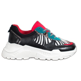 SHELOVET Mode sneakers sort flerfarvet