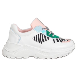 SHELOVET Mode sneakers hvid flerfarvet