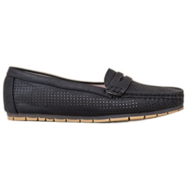 Kylie Openwork loafers sort