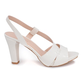 Lakerede sandaler Pumps TRA329 Hvid