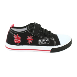 American Club TEN10 Velcro sneakers sort rød