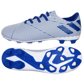 Adidas Nemeziz 19.4 FxG Jr EF1740 fodboldstøvler flerfarvet hvid