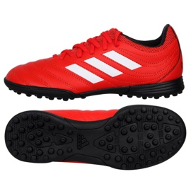 Adidas Copa 20.3 Tf Jr F1922 fodboldstøvler rød appelsiner og røde
