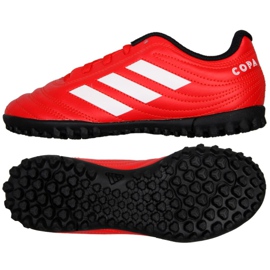 Adidas Copa 20.4 Tf Jr EF1925 fodboldstøvler rød rød