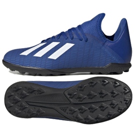 Adidas X 19.3 Tf Jr EG7172 fodboldstøvler blå blå