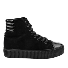 Sorte sneakers på kvinders platform TL-53