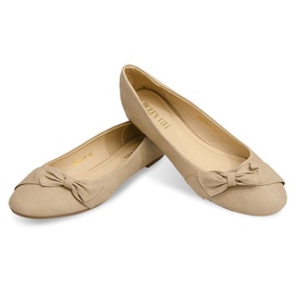 Ballerinas med sløjfe 816 Taupe flerfarvet