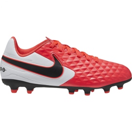 Nike Tiempo Legend 8 Academy FG / MG Jr AT5732-606 fodboldsko rød appelsiner og røde