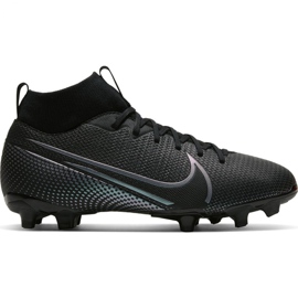 Nike Mercurial Superfly 7 Academy FG / MG Jr AT8120-010 fodboldsko sort sort