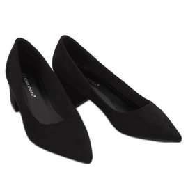 Pumps lave hæle sort A-3370 Sort