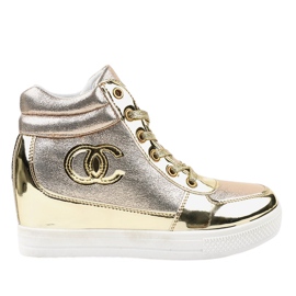 Moderigtige gyldne sneakers L643-2 gylden