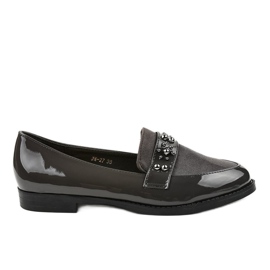 BM Grå slip-on sko med JN-27 nitter