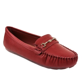 Røde ballerina loafers i øko-læder FM3102A