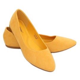 Ballerinas glat ruskind honning CC212P Mustand gul