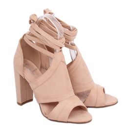 Sandaler bundet på anklen beige NS112P Beige