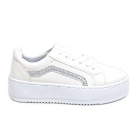 Hvide sneakers på platformen 798