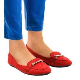 Røde mokasiner ballerinas 2S2018-56