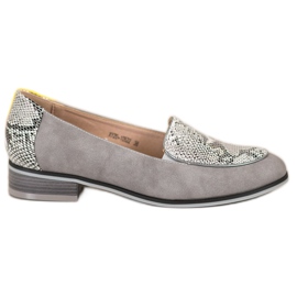 Snake Print VINCEZA loafers grå