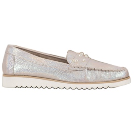 Sergio Leone Loafers med perler gylden