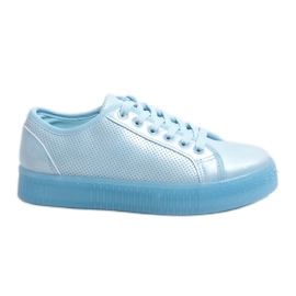 Kvinders blå creepers sneakers F-2969