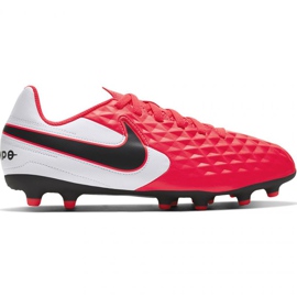 Nike Tiempo Legend 8 Club FG / MG Jr AT5881-606 fodboldsko rød appelsiner og røde