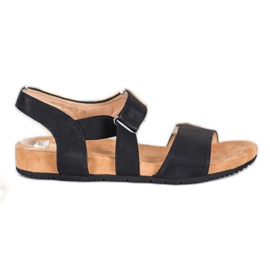 SHELOVET Komfortable sorte sandaler