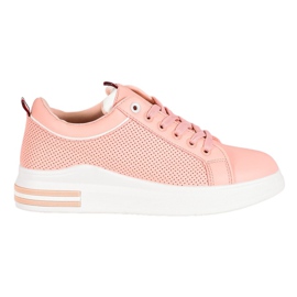 SHELOVET Pulver sneakers på platformen lyserød