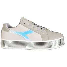 Ideal Shoes Sneakers med Holo -effekt grå
