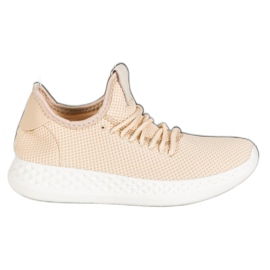 SHELOVET Sportssko med mesh brun