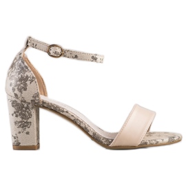 Goodin Stilfulde sandaler med blonde brun
