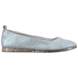 Sergio Leone Tekstil Ballerinas Med Glitter blå
