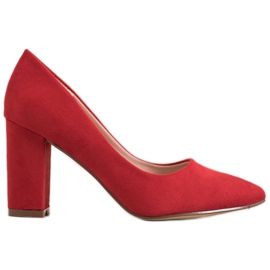Ideal Shoes Røde pumps på høje hæle