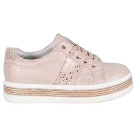 Bestelle Sneakers med cubic zirconia lyserød