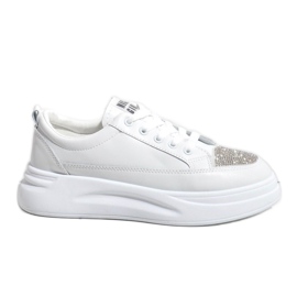 Hvide sneakers sneakers dekoreret med G140-2