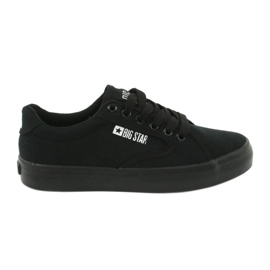 Big Star FF274A175 Klassisk bundet sorte sneakers