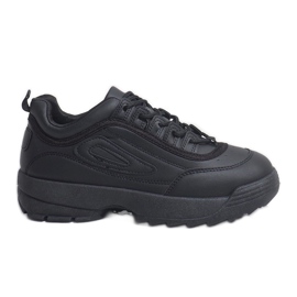 Sorte sportssko sneakers D1909-2