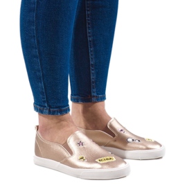 Gyldne sneakers med G82-5 print gylden