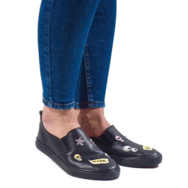 Sorte sneakers med G82-3 print