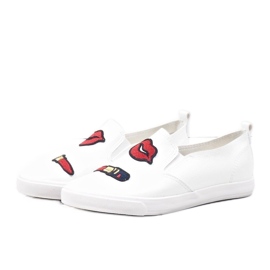 Hvide sneakers med tryk G1202A-2
