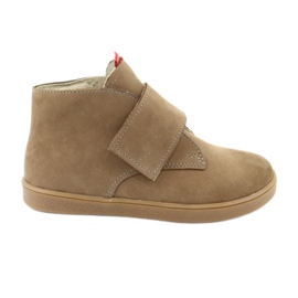 Velcro støvler Mazurek 1101 mørk beige