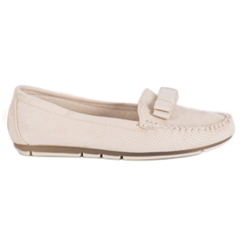 Clowse Åbne loafers med sløjfe beige
