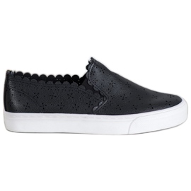 J. Star Eco-læder slip-on sneakers sort