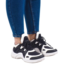 Sorte sportssko sneakers D1902-13 hvid