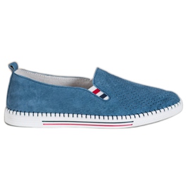 Filippo Navy læder sneakers blå