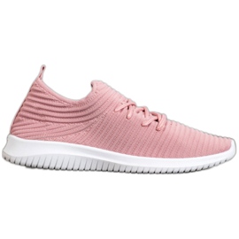 SHELOVET Tekstil Slip-On sko lyserød