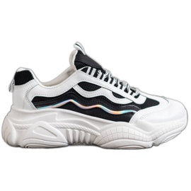SHELOVET Sneakers på platformen hvid sort